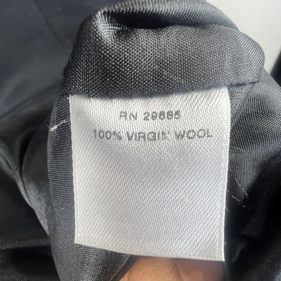 Pendleton Black Sheath Dress Size 4 3/4 sleeves Virgin Wool Midi - Picture 11 of 12